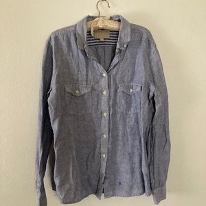 Banana Republic Soft Striped Button Up